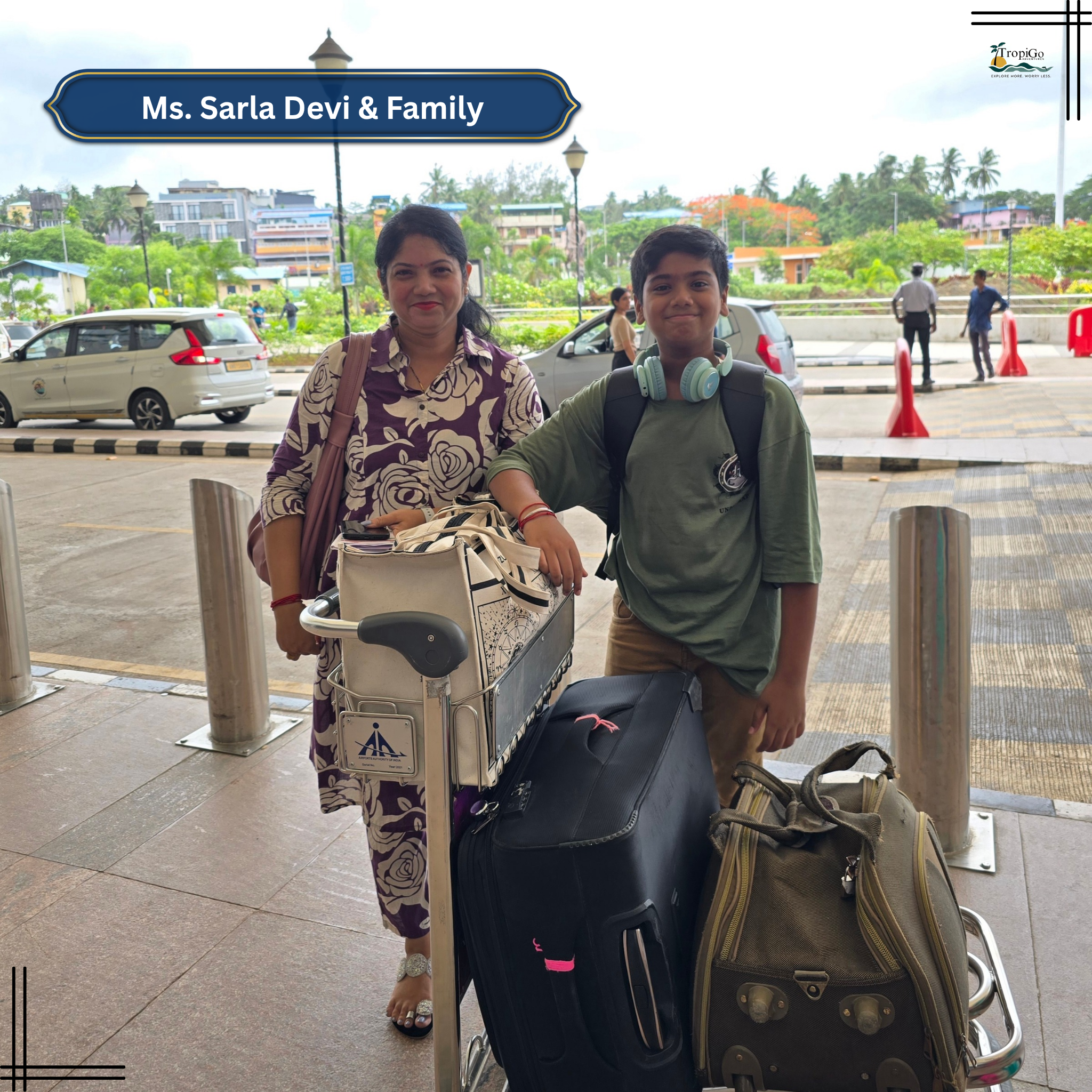 Traveler with locals